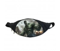 Поясная сумка бананка Халк Марвел (GB - Hulk 01) Gear Bag черная