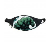 Поясная сумка бананка Халк Марвел (GB - Hulk 02) Gear Bag черная