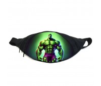 Поясная сумка бананка Халк Марвел (GB - Hulk 03) Gear Bag черная
