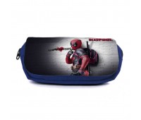 Школьный пенал Дедпул органайзер универсальный (deadpool - 009- blue) синий