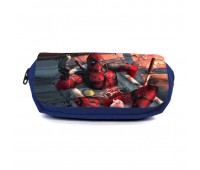 Школьный пенал Дедпул органайзер универсальный (deadpool - 0012- blue) синий