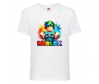 Футболка детская Роблокс (Roblox-011-1) белая 128 см