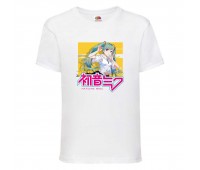 Футболка детская Мику Хацунэ (Miku Hatsune 002) белая 128 см