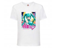 Футболка детская Мику Хацунэ (Miku Hatsune 003) белая 152 см