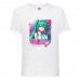 Футболка детская Мику Хацунэ (Miku Hatsune 004) белая 128 см
