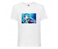 Футболка детская Мику Хацунэ (Miku Hatsune 007) белая 152 см