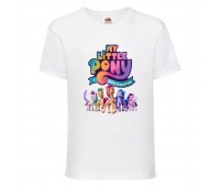 Футболка детская Мой маленький пони МЛП (My little pony 006) белая 104 см