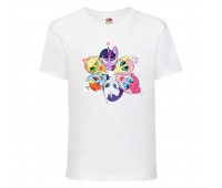 Футболка детская Мой маленький пони МЛП (My little pony 007) белая 140 см