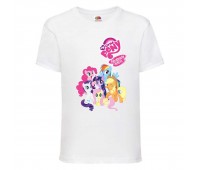 Футболка детская Мой маленький пони МЛП (My little pony 008) белая 152 см