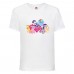 Футболка детская Мой маленький пони МЛП (My little pony 0010) белая 140 см