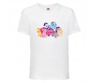 Футболка детская Мой маленький пони МЛП (My little pony 0010) белая 152 см