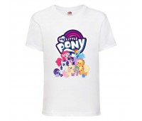 Футболка детская Мой маленький пони МЛП (My little pony 0011) белая 116 см