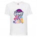 Футболка детская Мой маленький пони МЛП (My little pony 0011) белая 128 см
