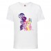 Футболка детская Мой маленький пони МЛП (My little pony 0012) белая 140 см