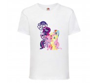 Футболка детская Мой маленький пони МЛП (My little pony 0012) белая 164 см