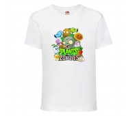 Футболка детская Растения против зомби (Plants vs Zombies 004) белая 164 см