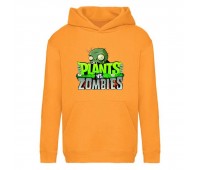 Худи Растения против зомби детское (Plants vs Zombie 001) оранжевое, размер 116 