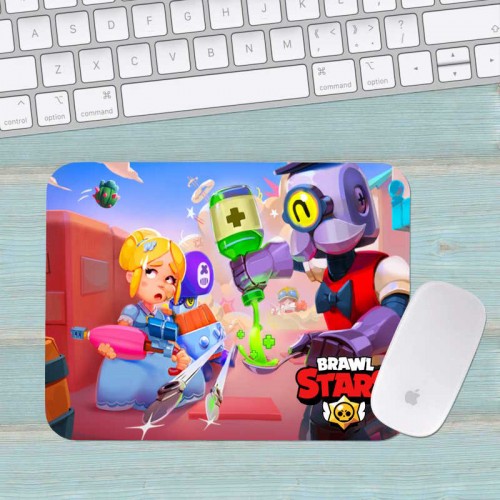 Коврик для мыши Бравл Старс Brawl Stars средний 028 (290х250х3мм) Коврик для мыши Бравл Старс Brawl Stars средний 028 (290х250х3мм)