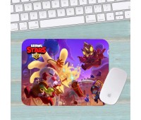 Коврик для мыши Бравл Старс Brawl Stars большой 035 (400х300х3мм) Коврик для мыши Бравл Старс Brawl Stars большой 035 (400х300х3мм)