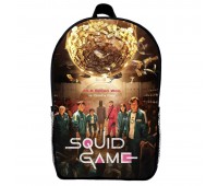 Рюкзак шкільний Гра в кальмара (School Gear bag Squid Game 02) чорний, 39 х 27 х 14 см