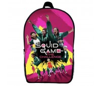 Рюкзак шкільний Гра в кальмара (School Gear bag Squid Game 04) чорний, 39 х 27 х 14 см