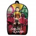 Рюкзак школьный Игра в кальмара (School Gear bag Squid Game 06) черный, 39 х 27 х 14 см