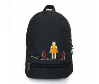 Рюкзак школьный Игра в кальмара School Bag BIG (Squid Game - 03) черный (43 х 30 х 17 см)
