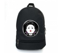 Рюкзак школьный Игра в кальмара School Bag BIG (Squid Game - 06) черный (43 х 30 х 17 см)
