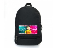 Рюкзак школьный Игра в кальмара School Bag BIG (Squid Game - 07) черный (43 х 30 х 17 см)