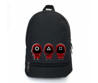Рюкзак школьный Игра в кальмара School Bag BIG (Squid Game - 010) черный (43 х 30 х 17 см)