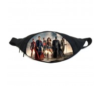 Поясная сумка Бананка Лига Справедливости (Justice League GB 03) Gear Bag черная