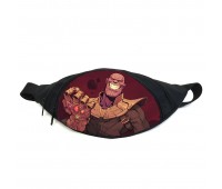 Поясная сумка Бананка Танос Марвел (Thanos Marvel GB 04) Gear Bag черная