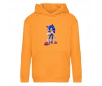 Худи Соник детское (Sonic 005) оранжевое, размер 128