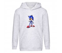 Худи Соник детское (Sonic 005) серое, размер 164