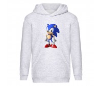 Худи Соник детское (Sonic 007) серое, размер 152 Худи Соник детское (Sonic 007) серое, размер 152