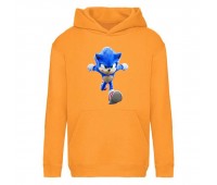 Худи Соник детское (Sonic 009) оранжевое, размер 152 Худи Соник детское (Sonic 009) оранжевое, размер 152