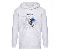 Худи Соник детское (Sonic 0010) серое, размер 164
