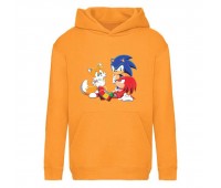 Худи Соник детское (Sonic 0012) оранжевое, размер 152