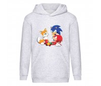 Худи Соник детское (Sonic 0012) серое, размер 140