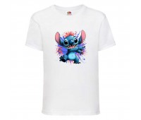 Футболка детская Лило и Стич (Lilo Stitch 0010) белая 140 см