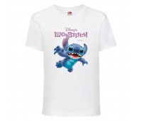Футболка детская Лило и Стич (Lilo Stitch 002) белая 152 см