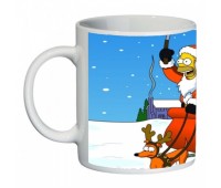 Чашка Симпсоны новогодняя (кружка supercup simpsons 003-1)
