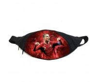 Поясная сумка бананка Криштиану Роналду футбол (GB - Football 02) Gear Bag черная