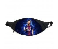 Поясная сумка бананка Лионель Месси футбол (GB - Football 01) Gear Bag черная