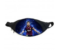 Поясная сумка бананка Лионель Месси футбол (GB - Football 02) Gear Bag черная