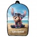 Рюкзак школьный Лило и Стич (School Gear bag Lilo & Stitch 01) черный, 39 х 27 х 14 см