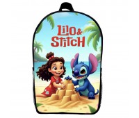 Рюкзак шкільний Ліло та Стіч (School Gear bag Lilo & Stitch 03) чорний, 39 х 27 х 14 см