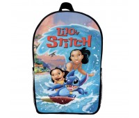 Рюкзак шкільний Ліло та Стіч (School Gear bag Lilo & Stitch 02) чорний, 39 х 27 х 14 см