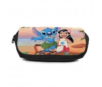 Школьный пенал Лило и Стич органайзер универсальный (Lilo & Stitch - 007) черный