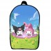 Рюкзак Хеллоу Китти Куроми детский (Gear bag mini Kuromi Hello Kitty 03) черный, 29 х 21 х 9 см